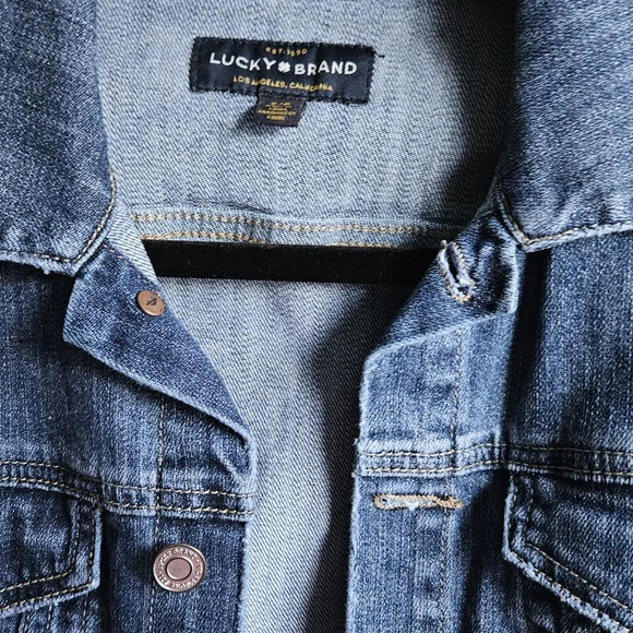 NWOT,♧Lucky Brand♧ Blue Denim Jacket, Size S, NWOT - Picture 4 of 9